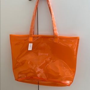 BNWT Clinique Clear Beach Tote Bag Orange